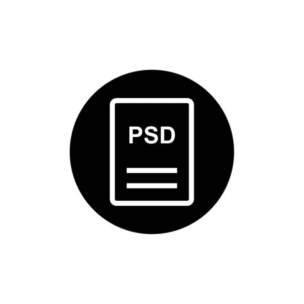 Psd File Format Icon Vector Illustration Simple Design — Stock Vector
