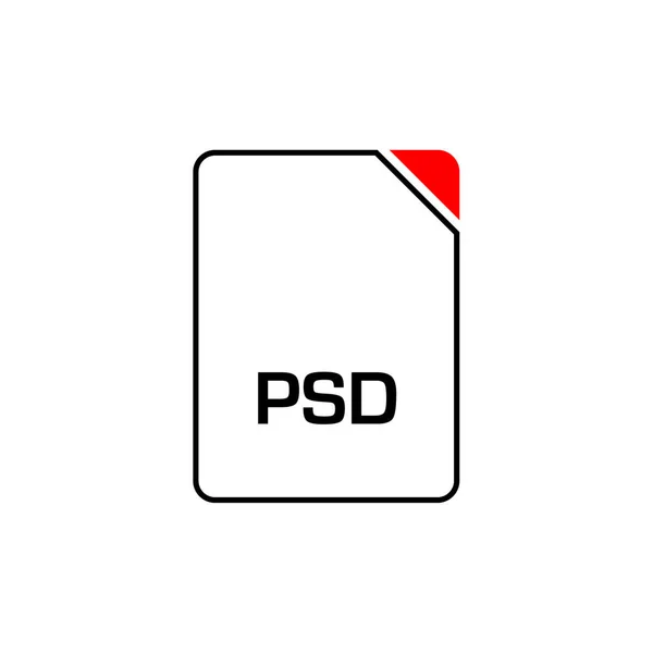 Εικονίδιο Μορφής Αρχείου Psd Διανυσματική Απεικόνιση Απλός Σχεδιασμός — Διανυσματικό Αρχείο