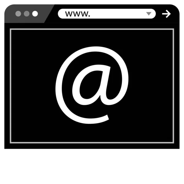 Icono Web Correo Electrónico Ilustración Simple — Vector de stock