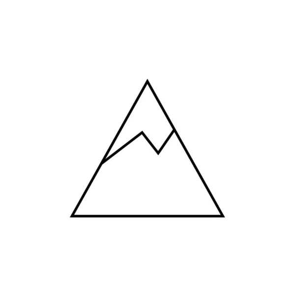 Montagne Icône Ligne Vectorielle — Image vectorielle