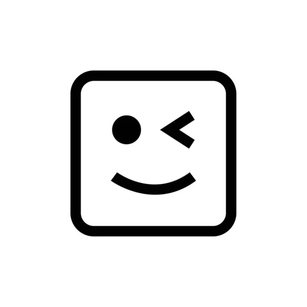 Gezicht Emoticon Icoon Vector Illustratie — Stockvector