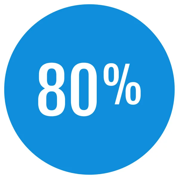 Percent Discount Blue Vector Icon — Stock Vector