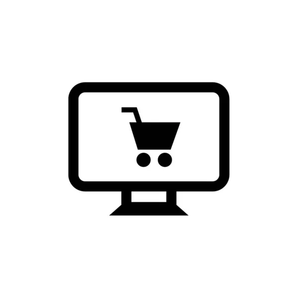 Online Zakupy Wektor Ikona Ilustracja Projekt — Wektor stockowy