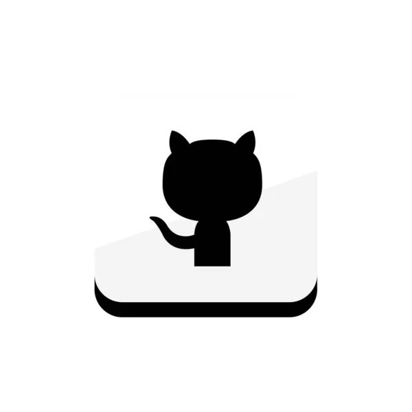 Github Social Media Illustration Vectorielle Logo — Image vectorielle