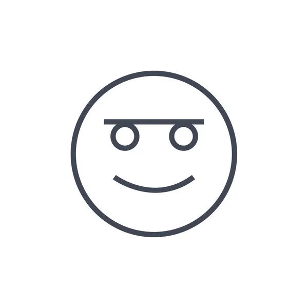 Ícone Emoticon Facial Ilustração Vetorial — Vetor de Stock