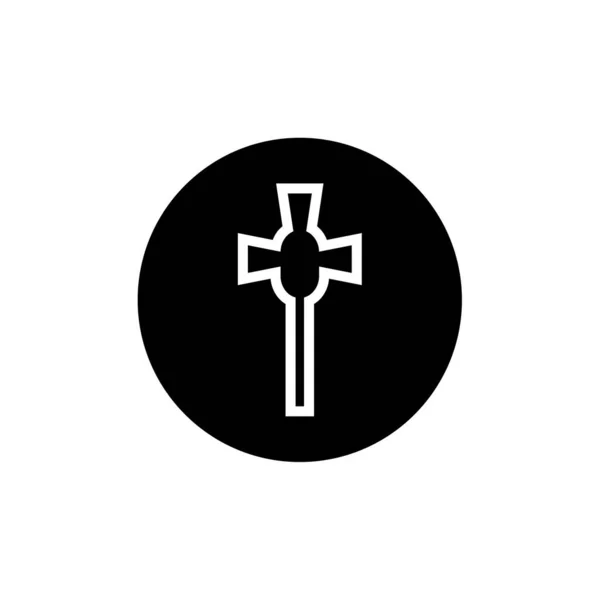 Ícone Cruz Cristã Ilustração Vetorial Hieroglifo Egípcio —  Vetores de Stock