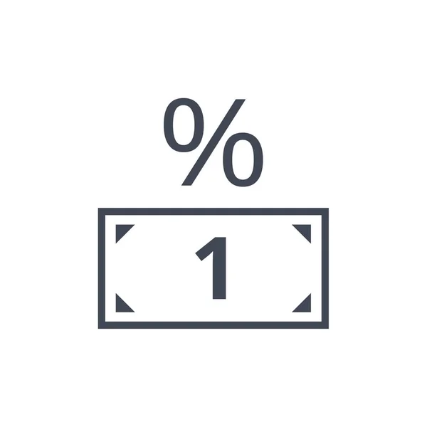 Prozent Icon Vector Illustration — Stockvektor