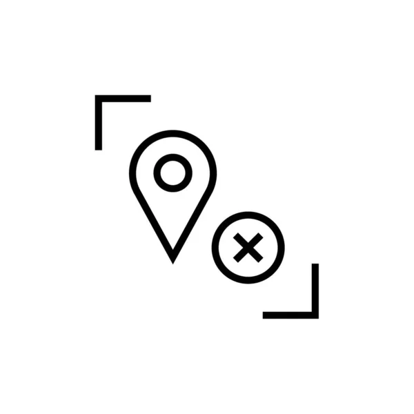 Карта Расположение Простая Иконка Векторная Иллюстрация — стоковый вектор