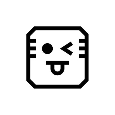 emoji, yüz ifadesi sembolü, simge simgesi, vektör illüstrasyonu