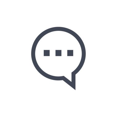 metin ampul simgesi, sohbet için ileti şablonu