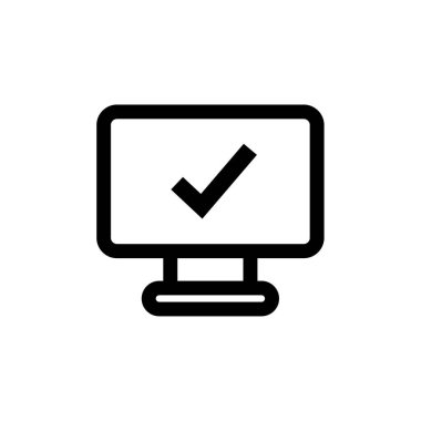 İşaretleme simgesi vektör illüstrasyonunu kontrol et