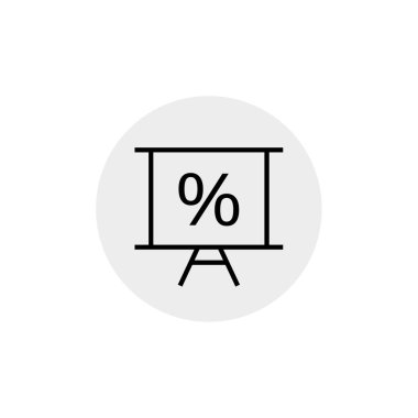 yüzde simge vektör illüstrasyonu