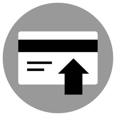 Kredi kartı simgesi, vektör illüstrasyonu 