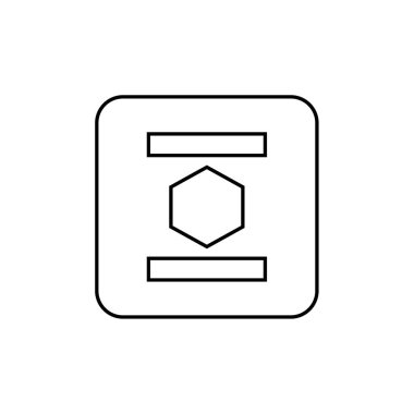 Soyut çokgen geometrik simge, vektör illüstrasyonu 