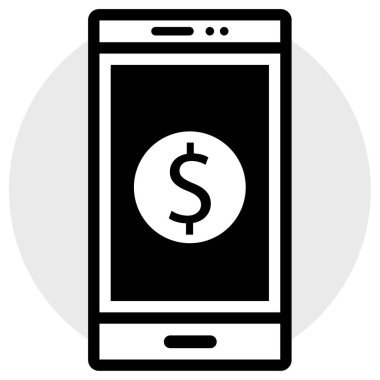 Akıllı telefon cep telefonu para simgesi 