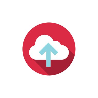 bulut depolama basit simge vektör çizimi  