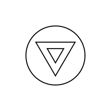 Soyut çokgen geometrik simge, vektör illüstrasyonu 