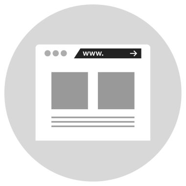 Kablo çerçevesi. Web simgesi basit illüstrasyon