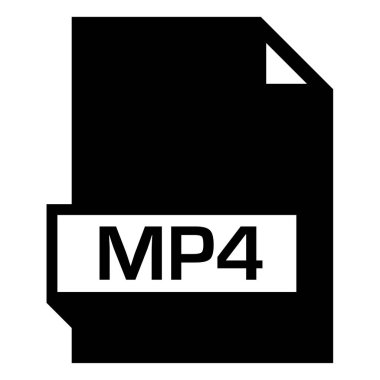 MP4 file format icon vector illustration  clipart