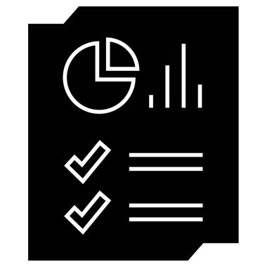 Analizler simge vektör illüstrasyonunu imzaladı