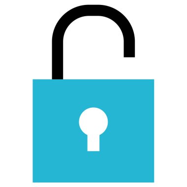 Kilit simgesi, güvenlik vektör işareti        