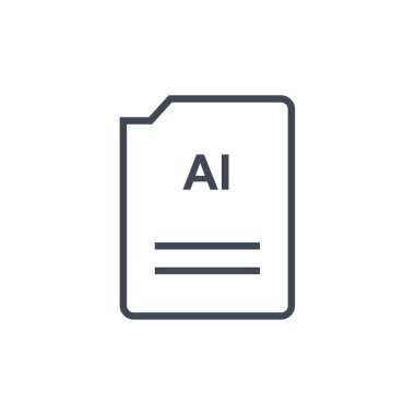 dosya vektörü ince çizgi simgesi