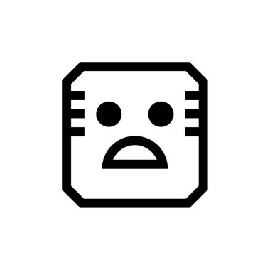 emoji, yüz ifadesi sembolü, simge simgesi, vektör illüstrasyonu