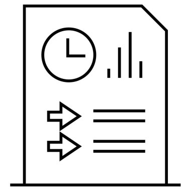 iş raporu simgesi basit illüstrasyon