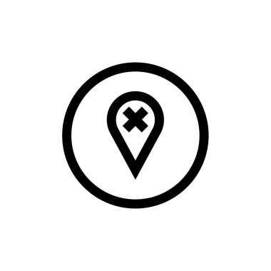 harita pin simgesi vektör illüstrasyon tasarımı