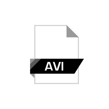 avi dosya biçimi vektör illüstrasyonu