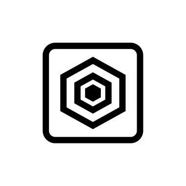 Soyut çokgen geometrik simge, vektör illüstrasyonu 