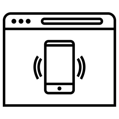 Web tarayıcı simgesi basit illüstrasyon