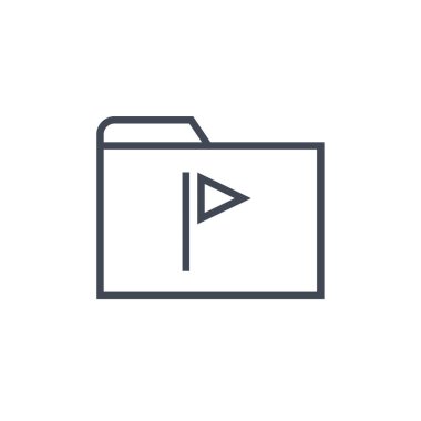 Web ve mobil uygulama tasarımınız için beyaz arkaplanda izole edilmiş dizin simgesi vektörü  