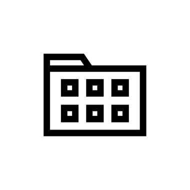 Web ve mobil uygulama tasarımınız için beyaz arkaplanda izole edilmiş dizin simgesi vektörü  