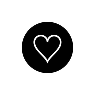 Kalp ikonu vektör illüstrasyonu     