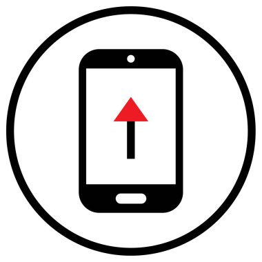 Cep telefonu simgesi, vektör illüstrasyonu