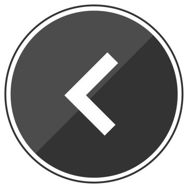 sol ok simgesi siyah ve beyaz biçiminde.