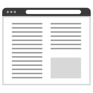 Web sitesi ve uygulama tasarımı için tarayıcı vektör simgesi 