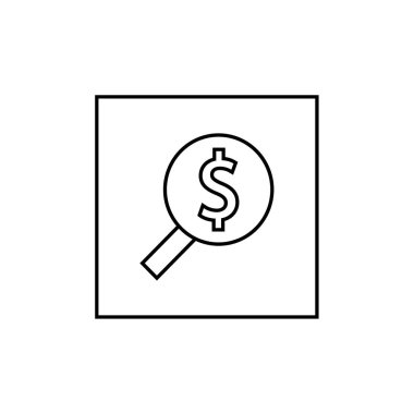 Dolar işareti simgesi düz stil