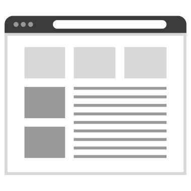 Web sitesi ve uygulama tasarımı için tarayıcı vektör simgesi 