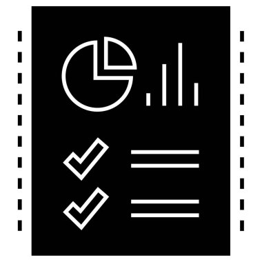 iş raporu simgesi basit illüstrasyon