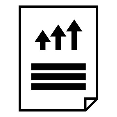 iş raporu simgesi basit illüstrasyon