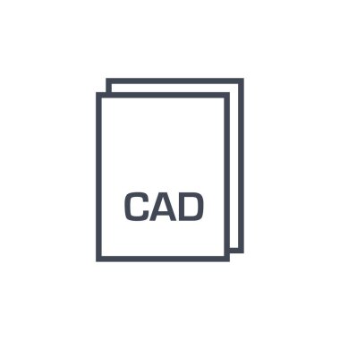 CAD dosya biçimi vektör illüstrasyonu