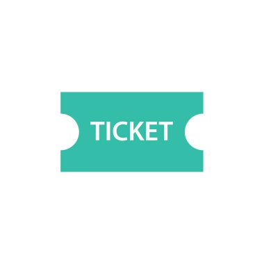 Bir bilet simgesinin vektör illüstrasyonu 