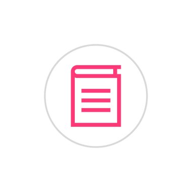 Kitap öğrenme kapak yapmayı öğrenir. simge vektör illüstrasyonu 