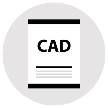 CAD dosya biçimi vektör illüstrasyonu