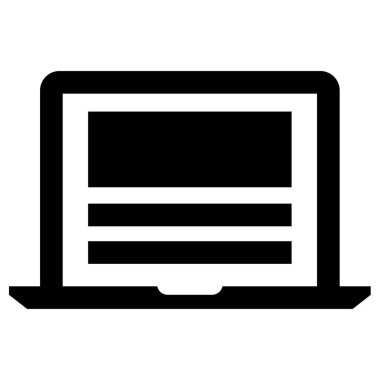 Dizüstü bilgisayar simgesi vektör çizimi