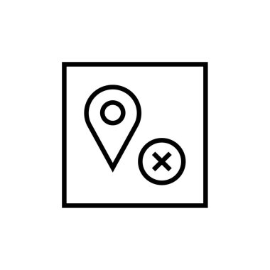 Web ve mobil uygulama tasarımınız için beyaz arkaplanda izole edilmiş konum simgesi vektörü, harita logosu konsepti