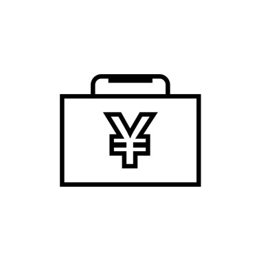 yen vektör çizimi, düz tasarım biçimi simgesi 