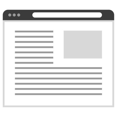 Web sitesi ve uygulama tasarımı için tarayıcı vektör simgesi 